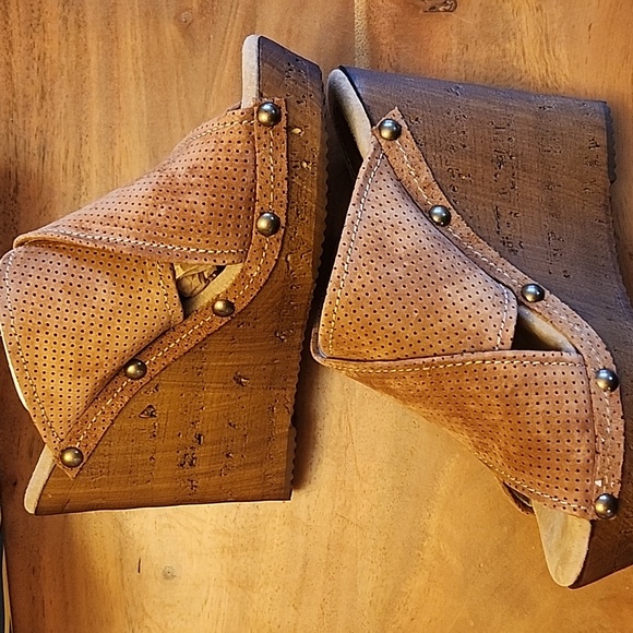 COPY - Sbicca wedge Declan sandal new size 8 rust suede - Picture 5 of 9